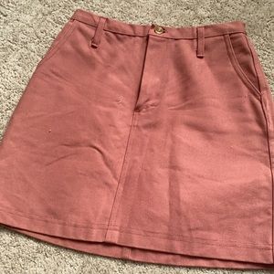 pink jean skirt